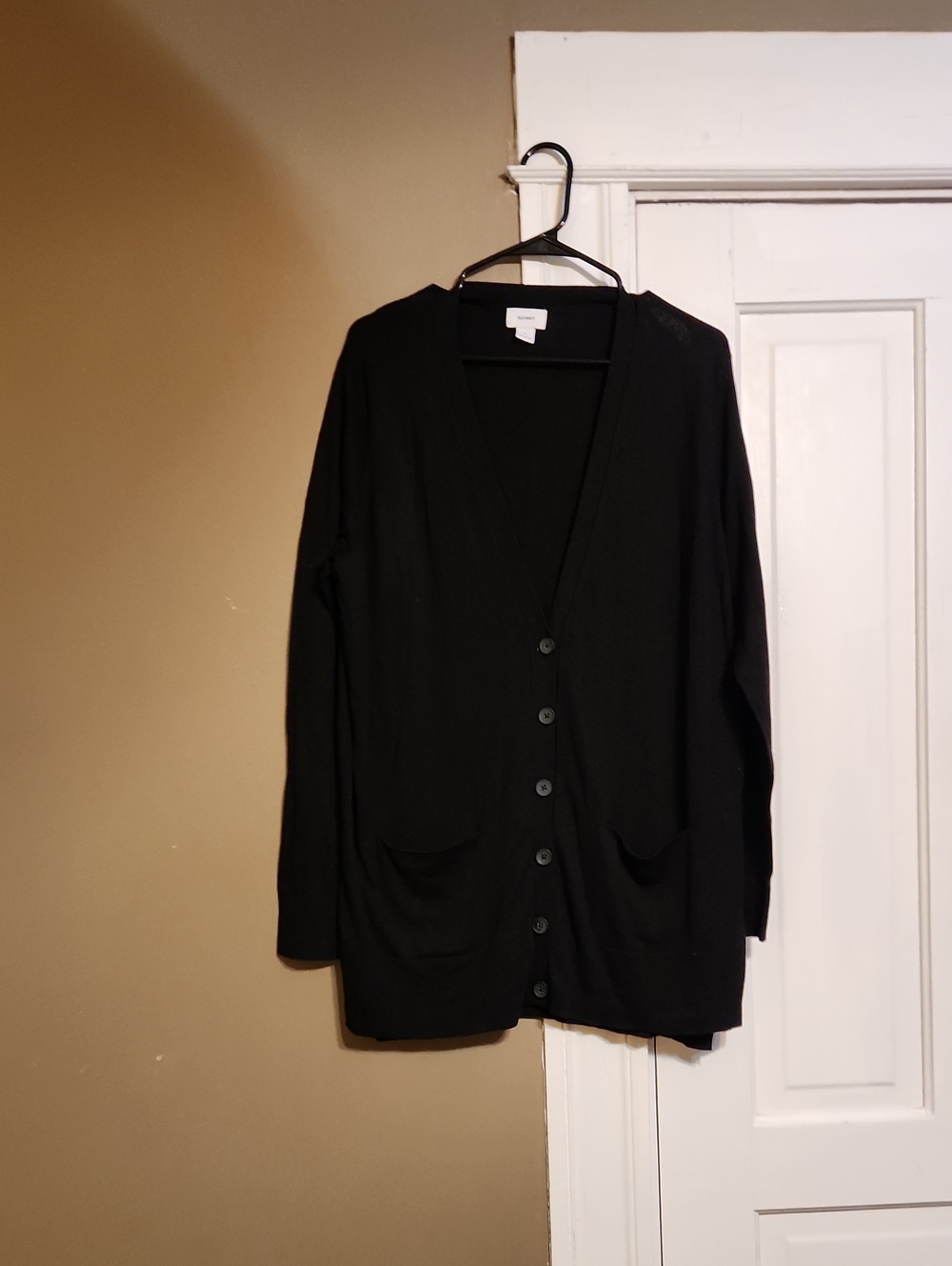 Old Navy Black V-Neck Button Front Cardigan